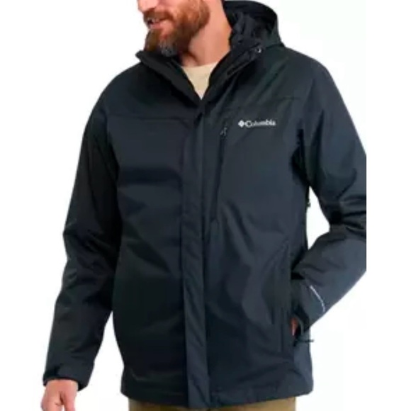 EUC COLUMBIA Blue Plaid Men’s Omni Heat 3-1 Interchange Jacket - Picture 14 of 14